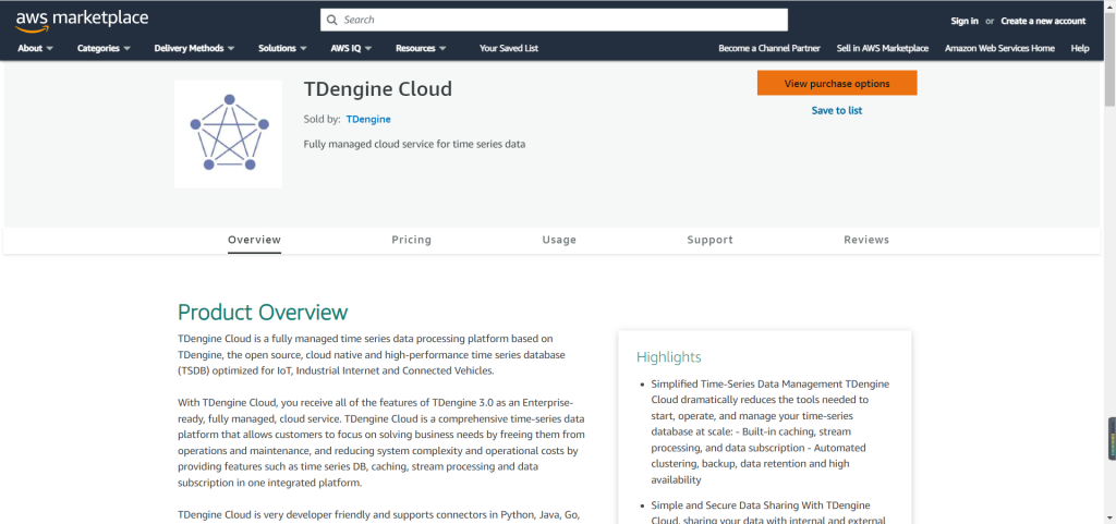 TDengine Cloud 加入 AWS 合作伙伴网络，助力出海企业数字化转型 - TDengine Database 时序数据库